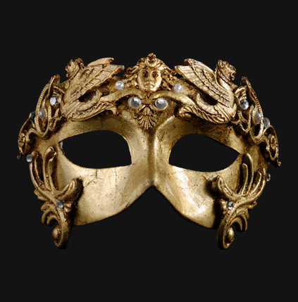 ベネチアンマスク Colombina Barocco Grifone Gold