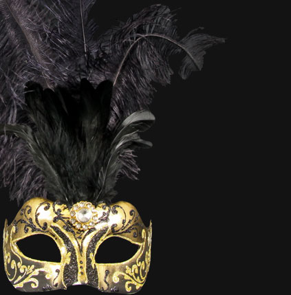 Colombina Piume Stella Gold Black